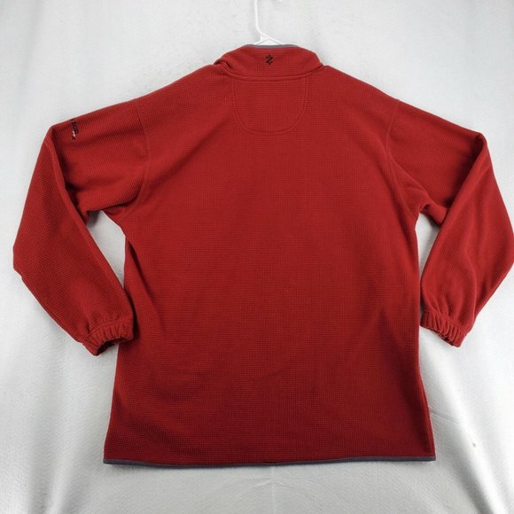 IZOD Sweatshirt Men's Mock Neck Long Sleeve Waffle Knit 1/4 Zip Pullover Brown X - Picture 9 of 12